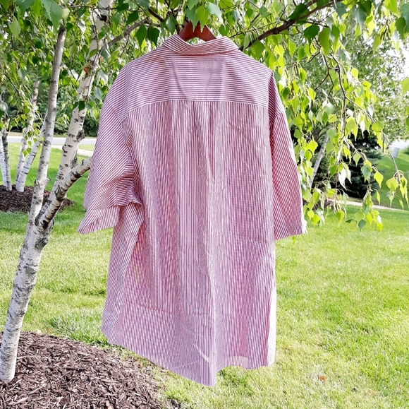 Duluth Trading Men's Casual Button Down Shirt - Size XL, Red / White Stripes - Picture 6 of 6